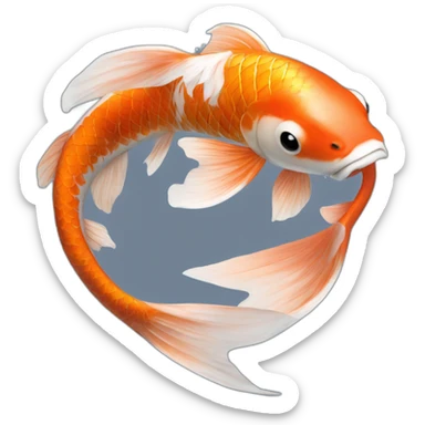 Koi i anns pond sticker