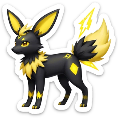 Umbreon-Jolteon-Fakemon-hybrid -fusion- full body sticker