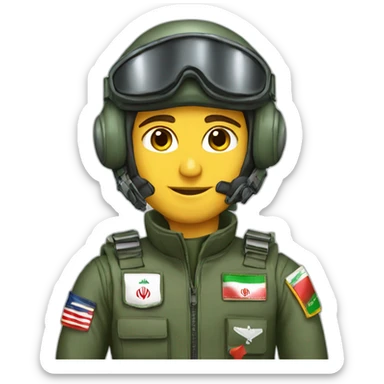 fighter jet pilot of Iran sticker