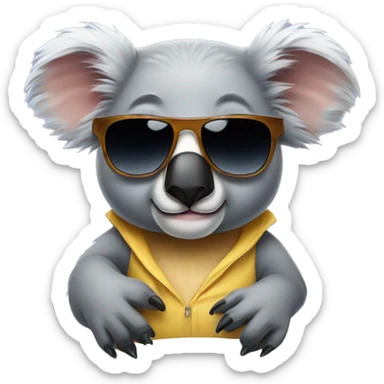 koala wearing sunglasses sticker