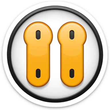 2 exclamation marks in a circle with white colour and its background colour colour must be light blue sticker