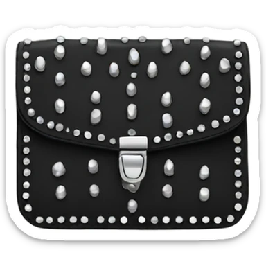 black leather studded purse sticker