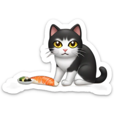 Cat thief sushis sticker