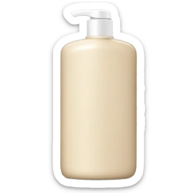 hair shampoo and conditioner bottle beige sticker