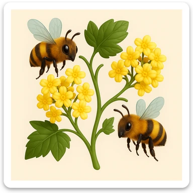 Make the bees less cartoonish and more realistic, keeping the 3D iOS style and the rest of the illustration unchanged. sticker