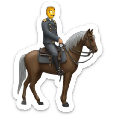 tour eiffel homme cheval sticker