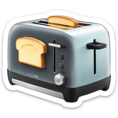 A toaster that is made of glass sticker
