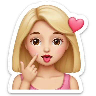 Flirty emoji, blowing a kiss, romantic and sweet sticker