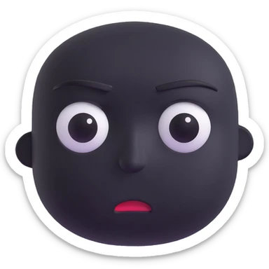 sad face, frowning, watery eyes sticker