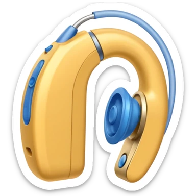 blue hearing aid sticker