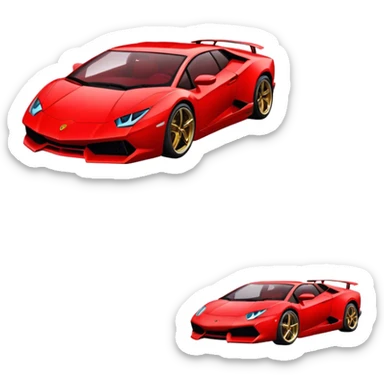 red lamborgini  sticker