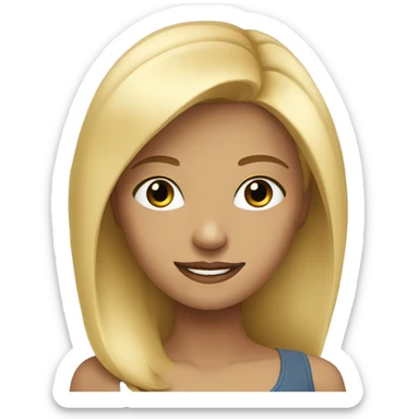 nice blonde girl  sticker