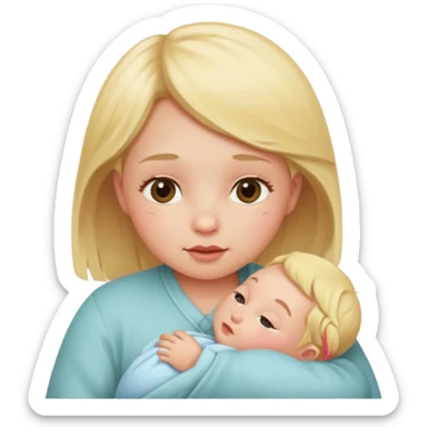blond newborn sticker