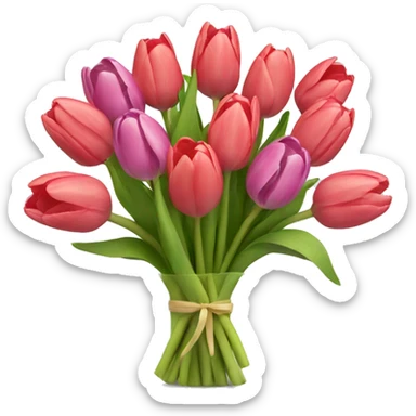 Tulips bouquet sticker