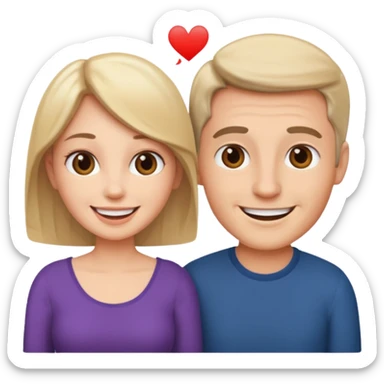 husband and wife talking sticker