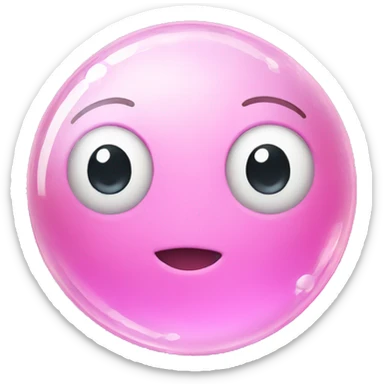 Pink soap bubbles sticker