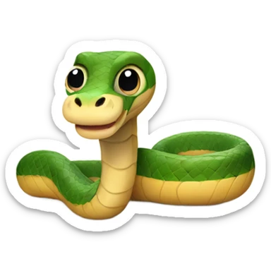 Cute snake with legs and feet sticker