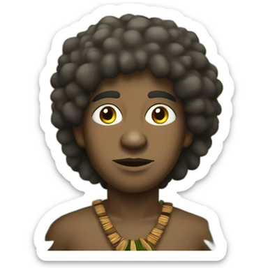Aborigine in the forest sticker