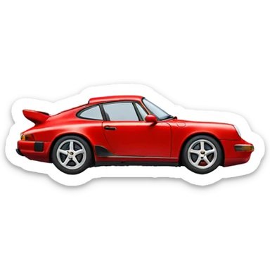 red porsche car sticker