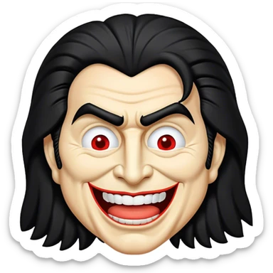 Gene Simmons kiss happy face sticker