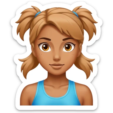 Exercising girl sticker