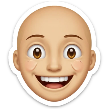 Laughing hard with tears coming out of eyes, pained eyes but still smiling forcefullt sticker