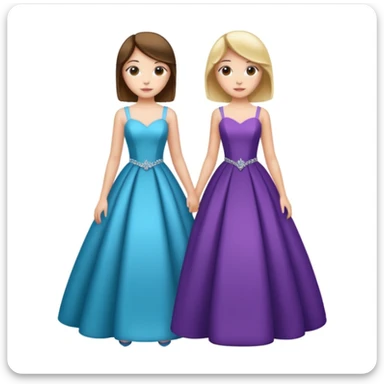 girls in a prom sticker