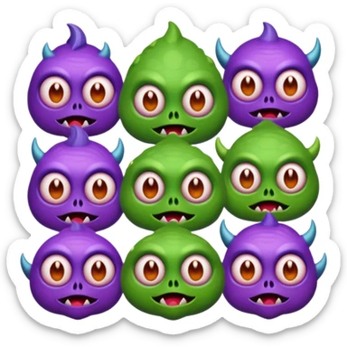 Horror and funny  sticker