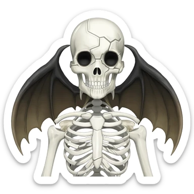 Skeletal-Skull-faced-Obstagoon-Houndoom-Salandit-fusion (full body) sticker