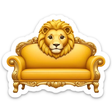 lion themed couch sticker