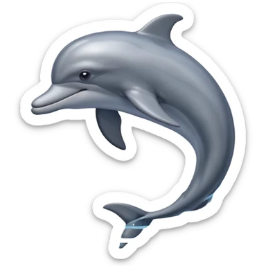 dolphin swimming in water sticker
