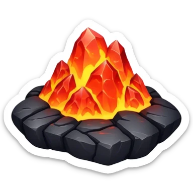 Shiny rock lava lava sticker