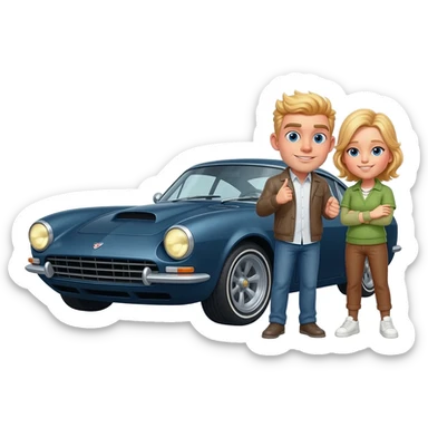 Me and blond on a ultra classic sticker