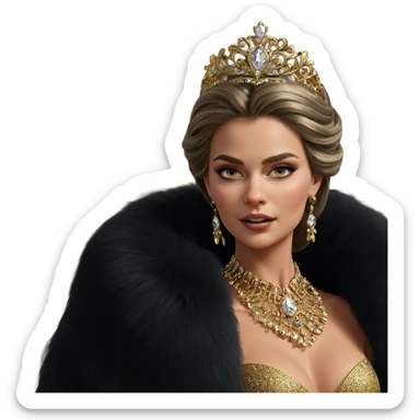 elegant girl in tiara sticker