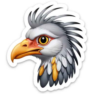 Secretary bird sticker