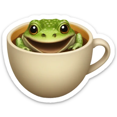 bufo with java cup icon sticker