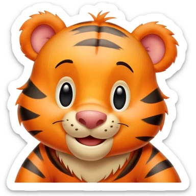 classic Tigger from Winnie the Pooh, cheerful and energetic sticker