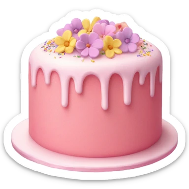 Pink cake sticker