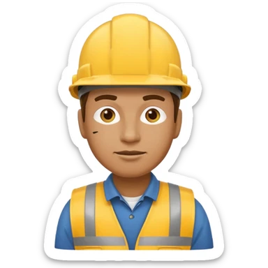 garbage man with yellowhelmet sticker