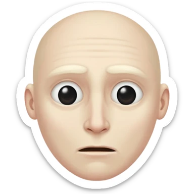 volto magro e di carnagione pallida senza il naso sticker