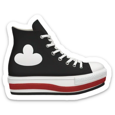 Black platform converse platform shoes sticker