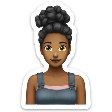 A girl fiex her hair  sticker