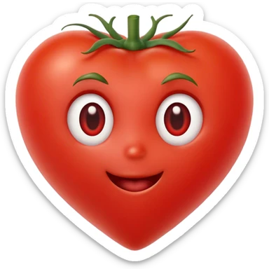 tomato heart cute sticker