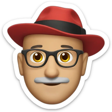 stanley tucci wearing a cardinal hat sticker