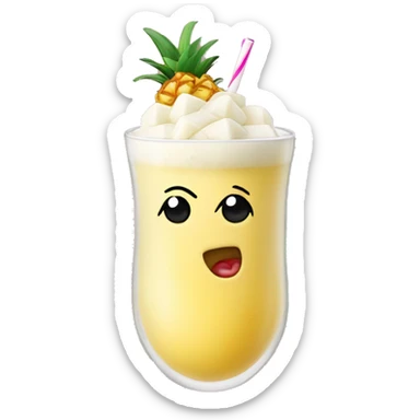 pina colada boba sticker
