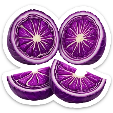 Red cabbage sliced   sticker