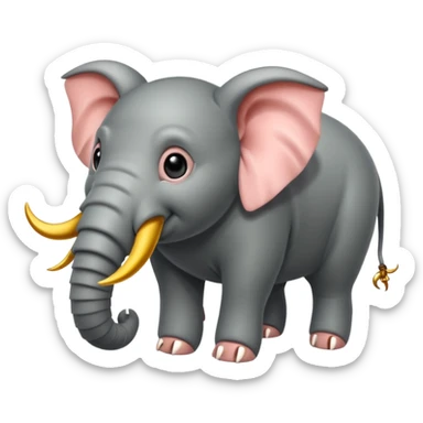 Pig, elephant, scorpion combination animal sticker