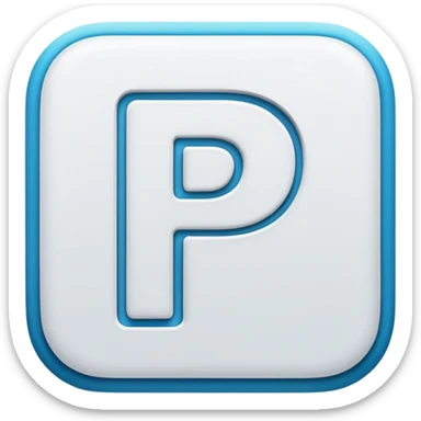 P N P Letters in modern font sticker