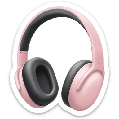 Light pink headphones AirPods Max style sticker