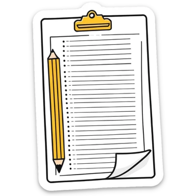 very long endless one-page to-do list sticker